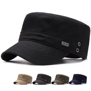 Adjustable Solid Color Cotton Men's Military Cap - Sports Outdoor, Military Inspired, Tactical Style for Cadet Patrol, Outdoor Activities, Sports Outdoor Hats
