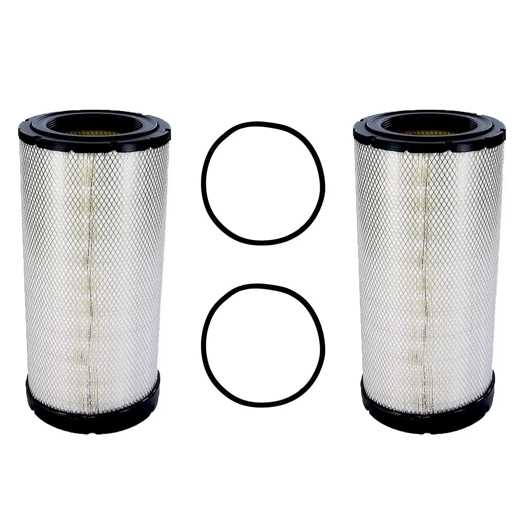 TORQUE High Flow Engine Air Filter (2 PCS, TR520-EF) - 23.6 in x 11.4 in x 4.024 in, Standard Fit for Select Semi Trucks, Protection, Replaces RS3539 AF25247 LAF4816 46843 6843 CA8180 DN2191 85114076, Engine Parts, Car Filter Accessories