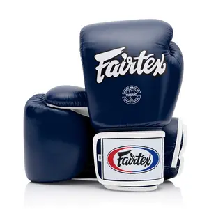 Fairtex BGV1 Blue/Black/White Muay Thai Boxing Training Sparring Gloves