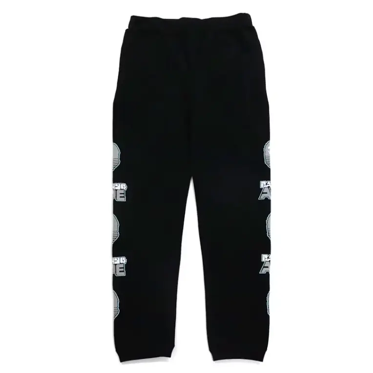 BAPE Bottoms Graphic #1 Sweatpants Black Size Medium Mens
