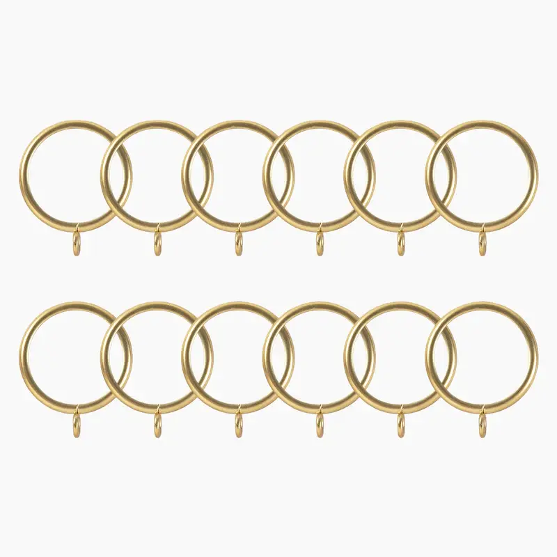 TWOPAGES Arno 12-Pack Eyelet Curtain Rings - 1 3/8" Inner Diameter Metal Grommet Rod Holders for French Window Curtains, Smooth Glide, Heavy-Duty, Durable, Stylish Home Accessories, 3 Finishes Including Antique Bronze, Back to School, Summer Sale Deals