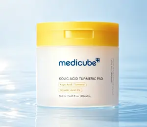 Medicube Official Turmeric Glow Pads – 70 Count with Kojic Acid, Glycolic Acid & Niacinamide for Daily Radiance