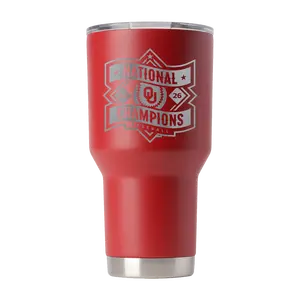 Oklahoma Baseball National Champs 30oz Personalized Laser-Etched Insulated Stainless Steel Mug, Vacuum Flask Drinkware