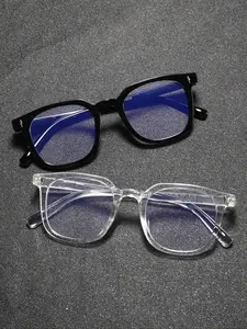 Classic Simple Unisex Non-Prescription Clear Lens Glasses, Suitable for Daily Life and Office Use, 1 Pair/2 Pairs
