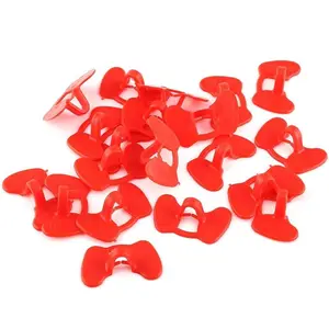 Tyenaza 20 Pcs Red Needleless Repetitive Anti-Injury Chicken Peeper and Poultry Non-Tethered Looper Glasses