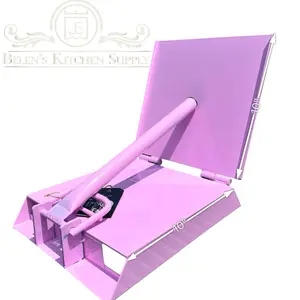 Prensa cuadrada pink para tortillas de metal  10x10”pulgadas diseño tradisional