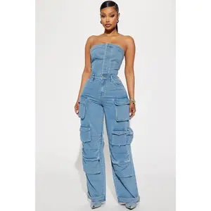 Dixie Denim Jumpsuit - Denim