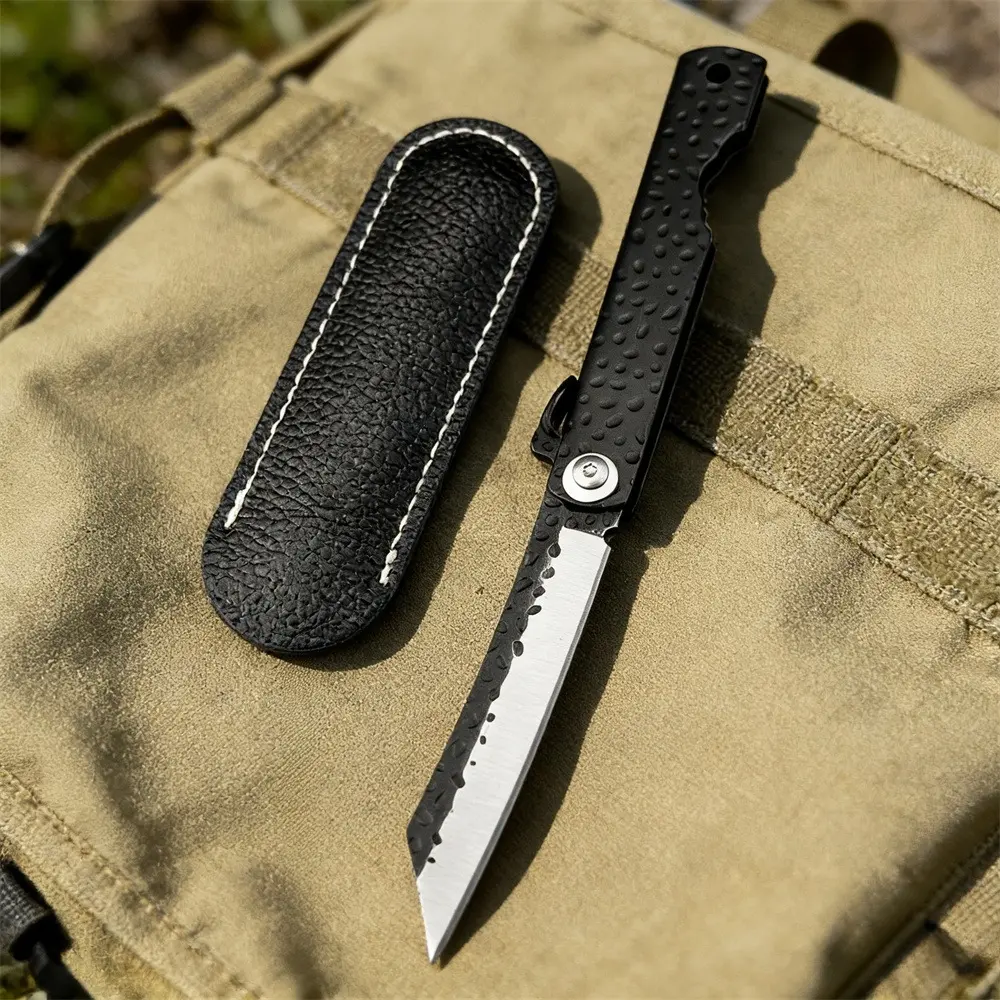 Japanese-style folding pocket knife, ideal for outdoor activities such as camping, fishing, and hiking, featuring a 420 stainless steel handle, Outdoor Camping Knives, Survival Gear, Camping Portable Knives, Outdoor Survival EDC
