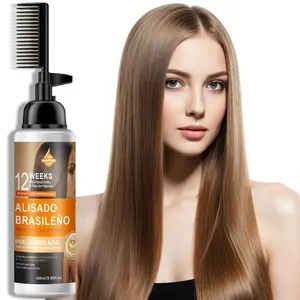 268ML Professional Straightening Treatment with Organic Moroccan Oil, Shea Butter for All Hair Types, Soft, Shiny and Nourishing Hair Care