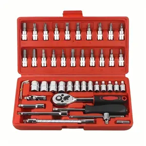 Screwdriver set Multifunctional Ratchet Socket Wrench hardware toolbox 46 pcs