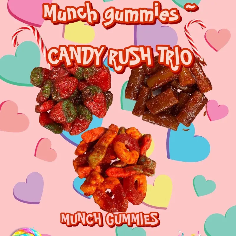 Munch Gummies ~ CANDY RUSH TRIO Munch Gummies ~ CANDY RUSH TRIO