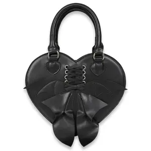 Black Corset Heart Shape Handbag / Crossbody