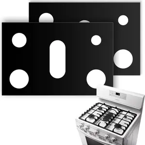 2 Pack Gas Stove Burner Cover, Stove Guard Stove Top Protector, Gas Stove Burner Liners, Compatible with Samsung Gas Stove Range, for Kitchen Cooking, Reusable, Non-Stick and Washable