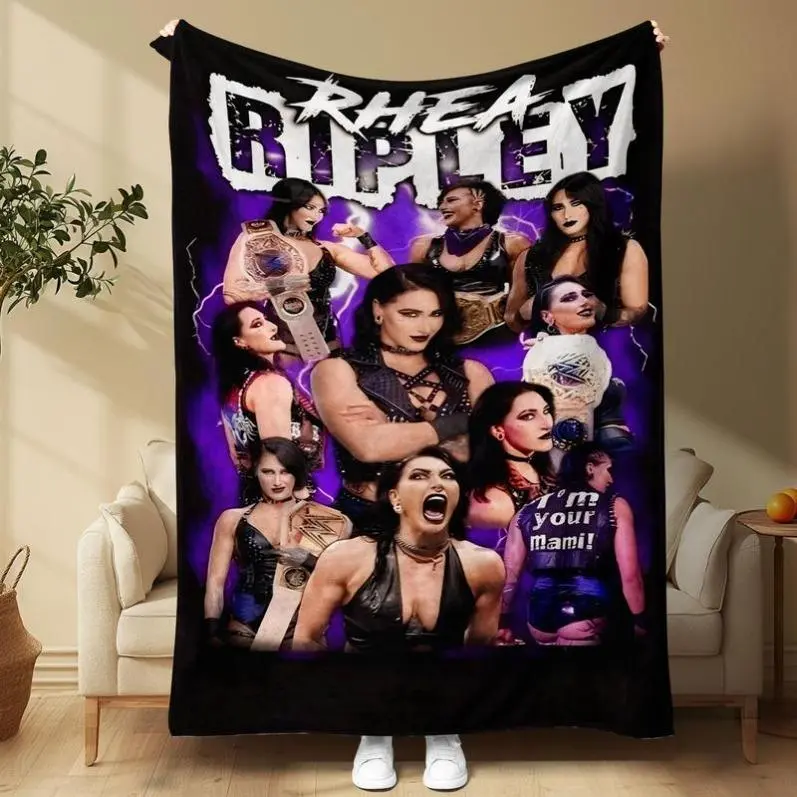 WWE Wrestling Themed Blanket, Soft Warm Throw Blanket, Air-conditioned Room Blanket, Warm Nap Blanket For Home Office Travel Camping,Gift For Men & Women & Kids