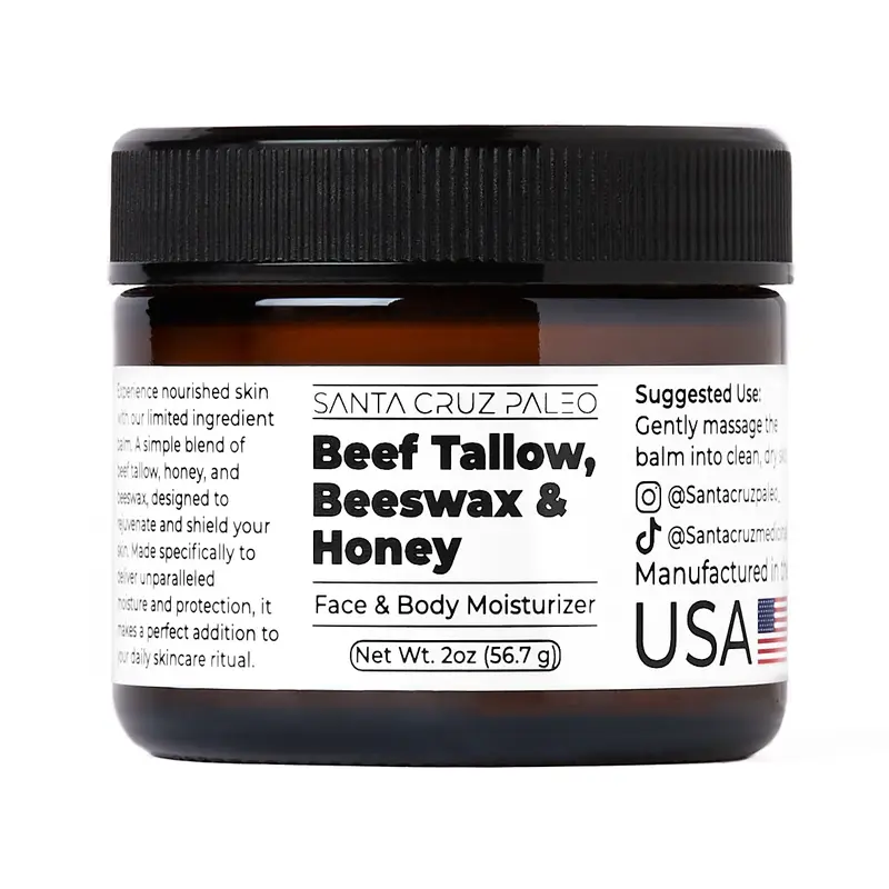 Santa Cruz Paleo Beef Tallow Beeswax and Honey Moisturizer
