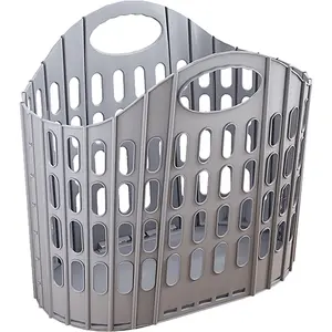 MiAoLi Portable Laundry Basket - White and Gray Rectangular Rolling Laundry Hamper, Breathable Odor-Resistant Clothes & Towel Storage with Wheels, Ideal for Dorm Rooms & Bedrooms, Rectangular Rolling Hamper,summerwins
