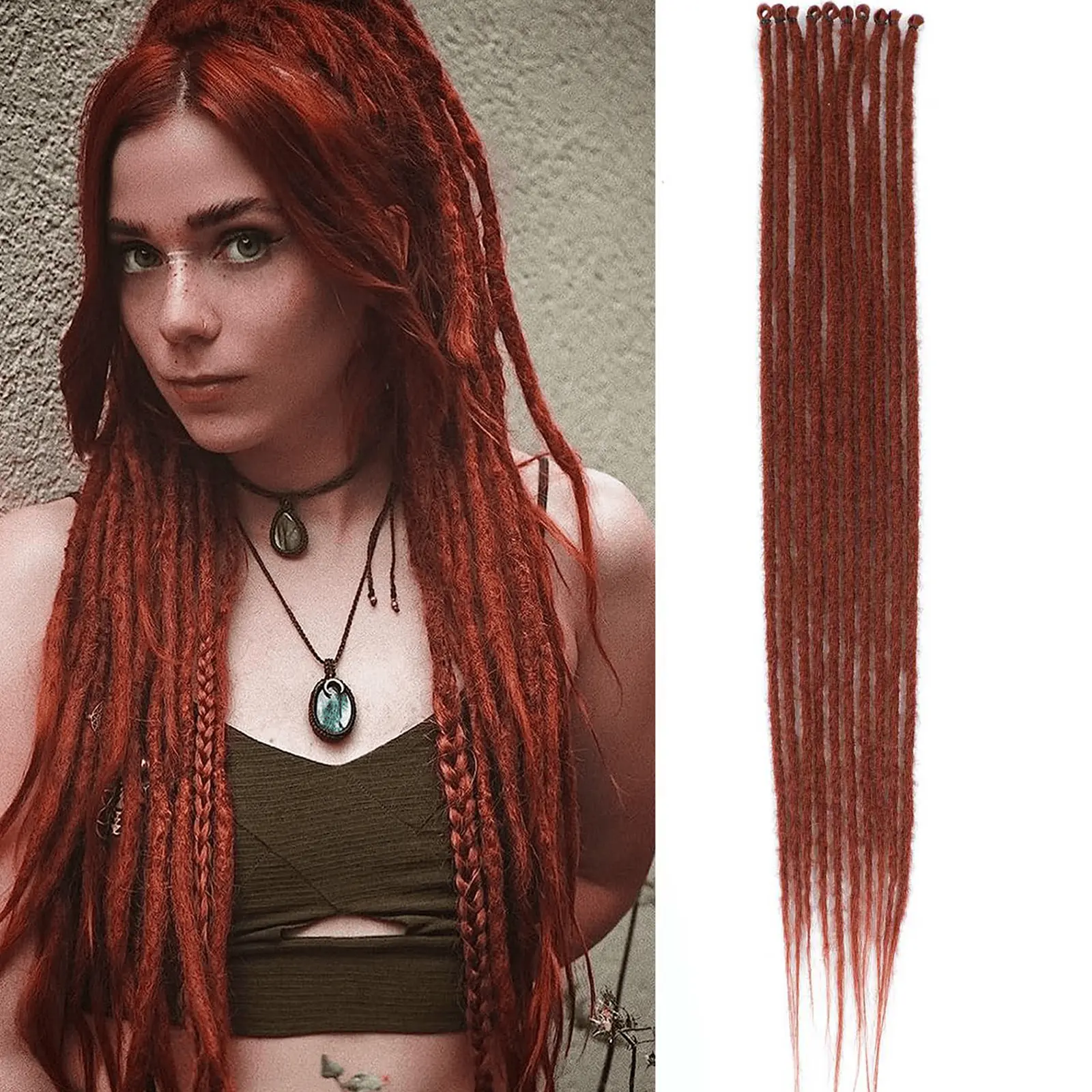 Synthetic Dreadlock Extensions for Adults, 18 Inch Ombre Honey Blonde Crochet Locs, Single-End Reggae Style Soft Braiding Hair (30 Strands/3 Packs, 0.6cm), Braids Hairstyles, Ombre Hair, Synthetic Extensions & Pieces, Single-End Crochet, Crochet Hairstyle