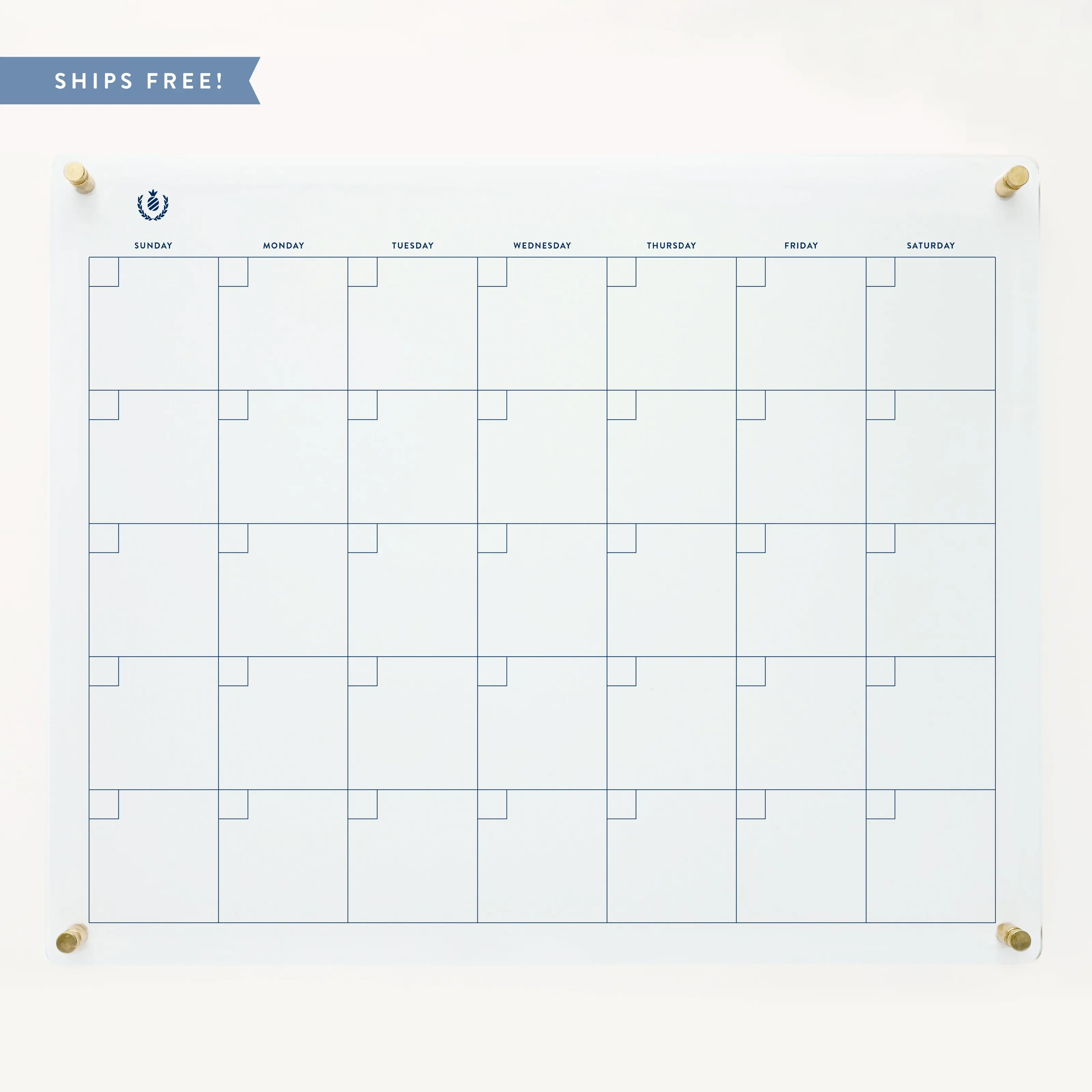 Acrylic Wall Calendar Planner - Sleek-Design Monthly Organizer, Office Stationery for Professional Use, Home Date Planning Tool