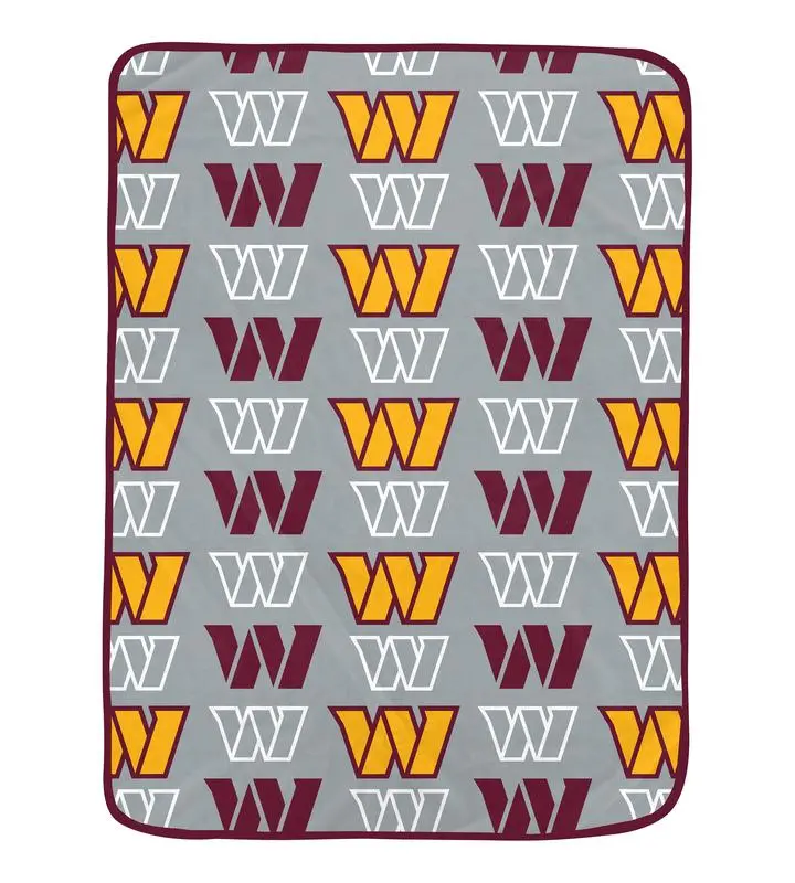 Oversized Football Blanket 66x95, Cozy Logo Print Throw, Soft Stadium Fan Blanket, Sports Gift for Football Lovers