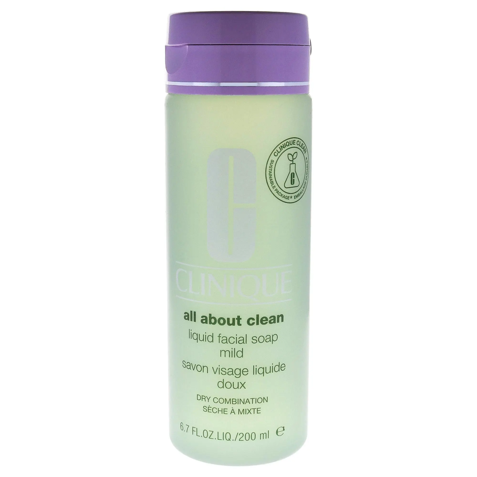 Clinique All About Clean Mild Liquid Facial Cleanser - Unisex Daily Gentle Facial Wash for Face Cleaning, 6.7 oz, 6.7 Fl Oz