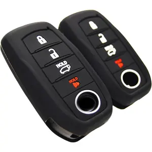 Silicone 4 Buttons Key Fob Cover for Toyota 2019+ Land Cruiser 2021+ Venza RAV4 4Runner Corolla Se Grand Highlander Tundra Crown 2022+ Tacoma Trailhunter TRD SR5 Corolla Camry XSE SE