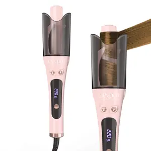 LANDOT 1" Automatic Curling Iron Effortless Bouncy Curls Anti-Tangle Beginner Friendly for Medium/Long Hair 30-Second Heat-Up