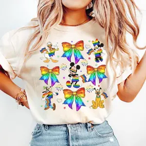 WDW Coquette Bows Mickeys And Friends Lgbt Pride Month TShirt, Gay Lesbian Support Shirt, WDW Pride Family Trip, Wdw Pride Month 2025 45794 1724
