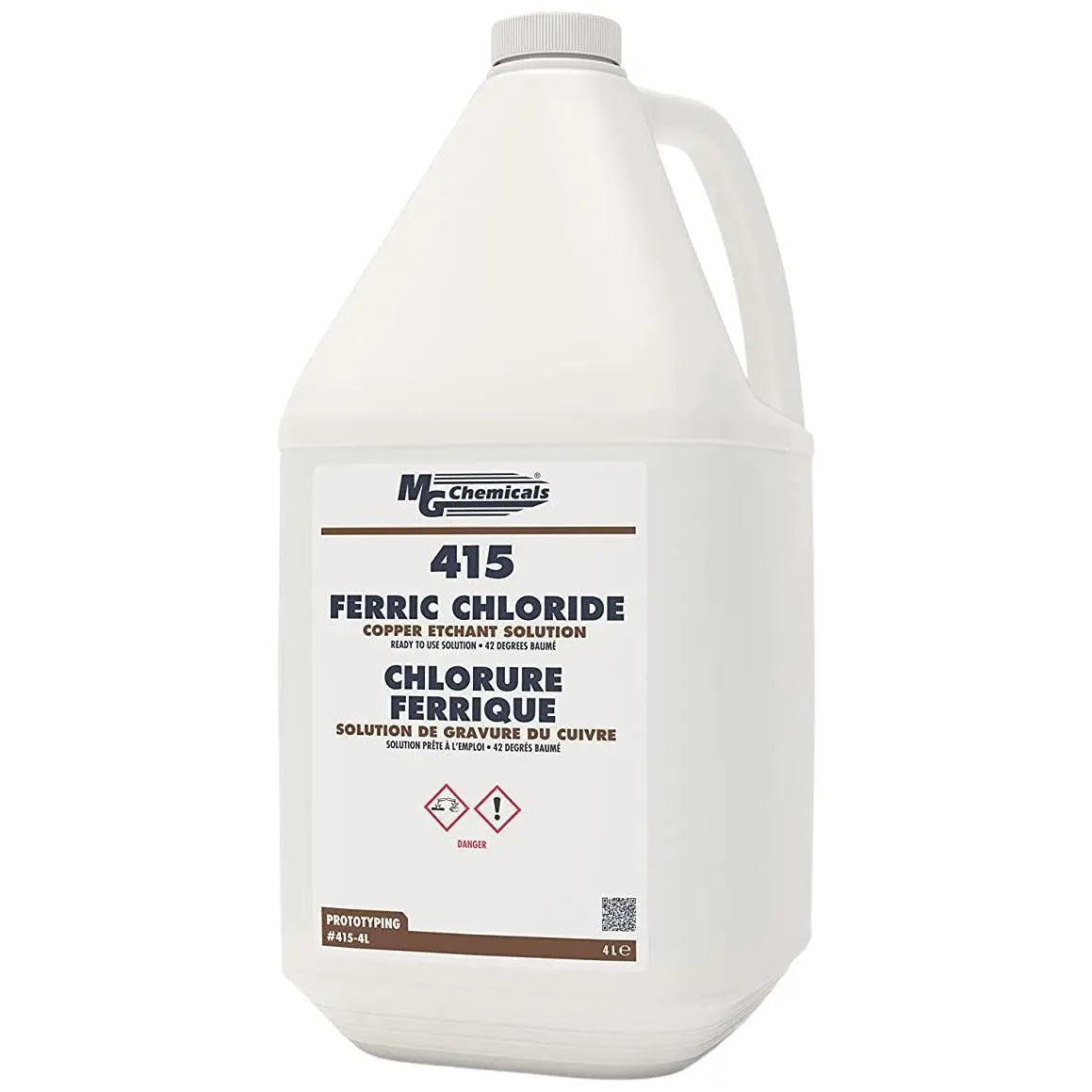 MG Chemicals Liquid Ferric Chloride Etchant Solution, 1 Gallon Bottle (415-4L)