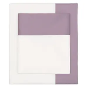 Lilac Purple Border Sheet Set  (Fitted, Flat, & Pillow Cases)