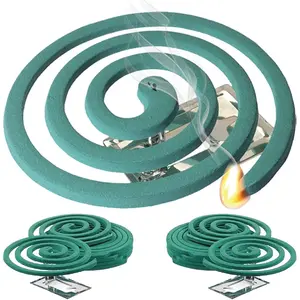 Mosquito Repellent Coils - Outdoor Use Reaches Up to 10 feet - Each Burns for 5-7 Hours (Three Pack Contains 12 coils & 6 Stands)