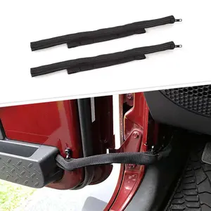 Door Limit Check Strap Wire Guarding Harness, 2-Piece Sets for Jeep Wrangler JK JL JT, Laser-Cut Oxford Cloth Door Protection Automotive Fasteners & Clips Sticker For Cars Multipurpose Car Decal