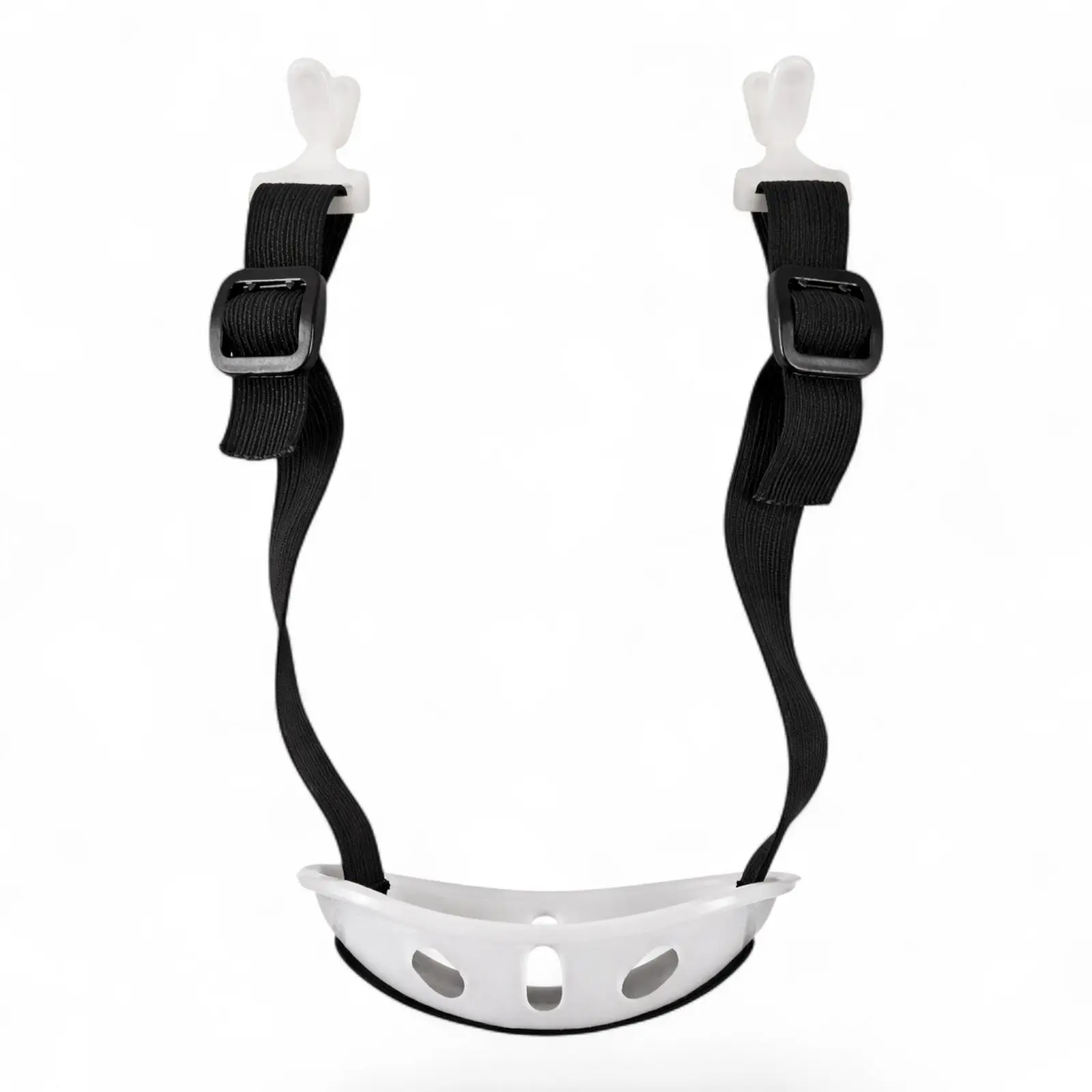 Universal Hard Hat Chin Strap With Black Elastic Strap & Chin Cup, Black 12 Pack
