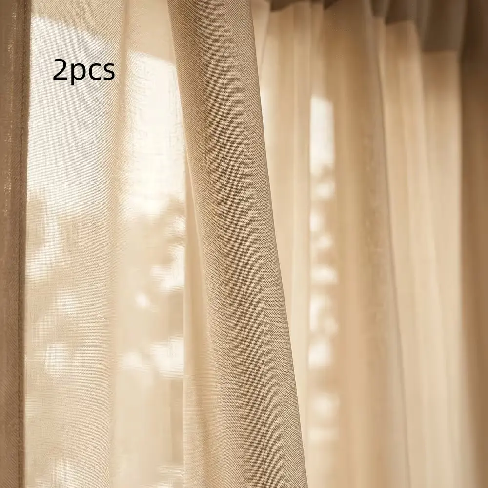 2pcs  Solid Color Outdoor Privacy Curtains, UV Protection, Fade-Resistant, Ideal for Patios and Balconies, Perfect for Porches and Outdoor Spaces, Window Curtain, Outside Curtains
