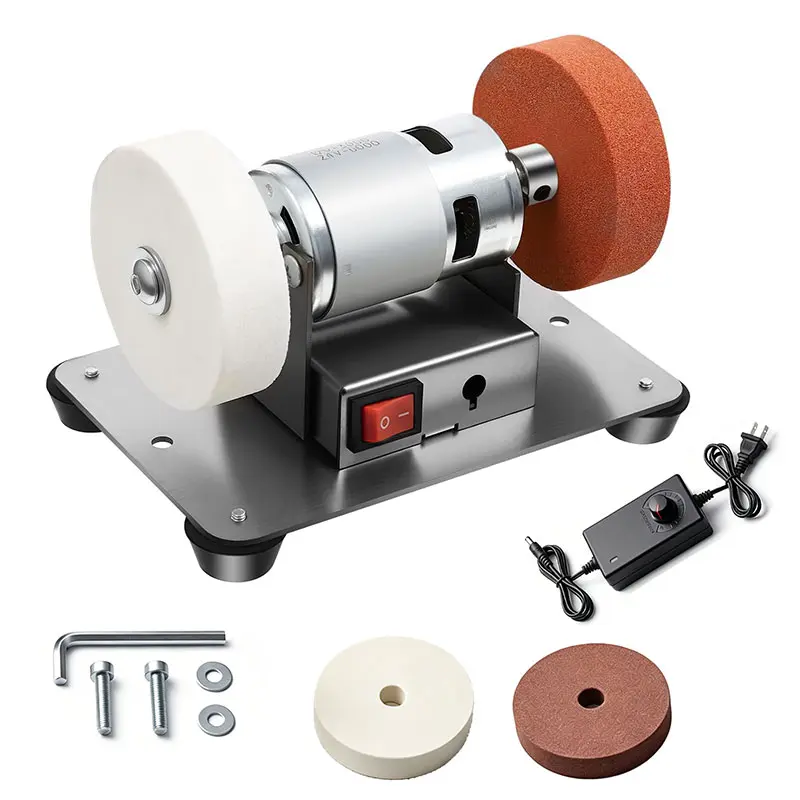 Mini Bench Grinder, Electric Benchtop Sander, Electric Multi-Purpose Grinding Machine, Polishing Grinding Machine Small Grinder for Woodworking Knife Making