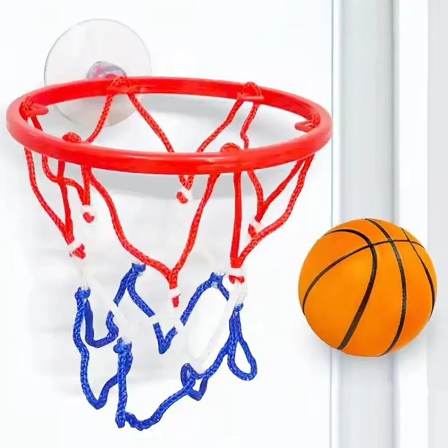 Small Basketball Set, Coordinated Wrist Solid Rubber Elastic Ball, Exercise Shooting Table Game Toy, Fun Indoor Activity, Portable Basketball Goal, Ball Sports Equipment, PU Ball