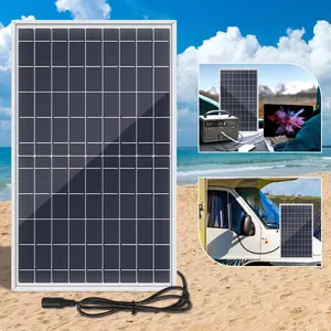 Portable Solar Panel with Controller, 1 Set 10W Solar Panel Charger, Outdoor Solar Panel Kit for Mobile Power, Camping, Hiking, Car, Boat, Phone, Monitoring
