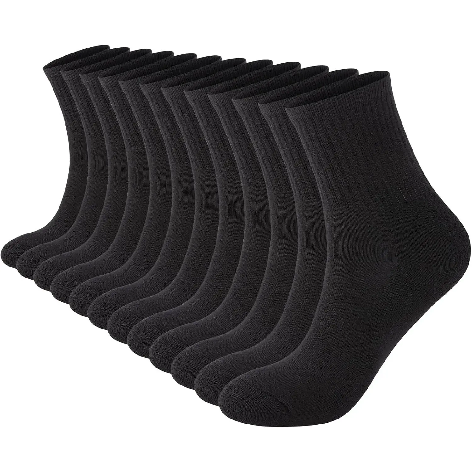Womens Cotton Cushioned Ankle Socks Athletic Quarter Mini Crew Socks