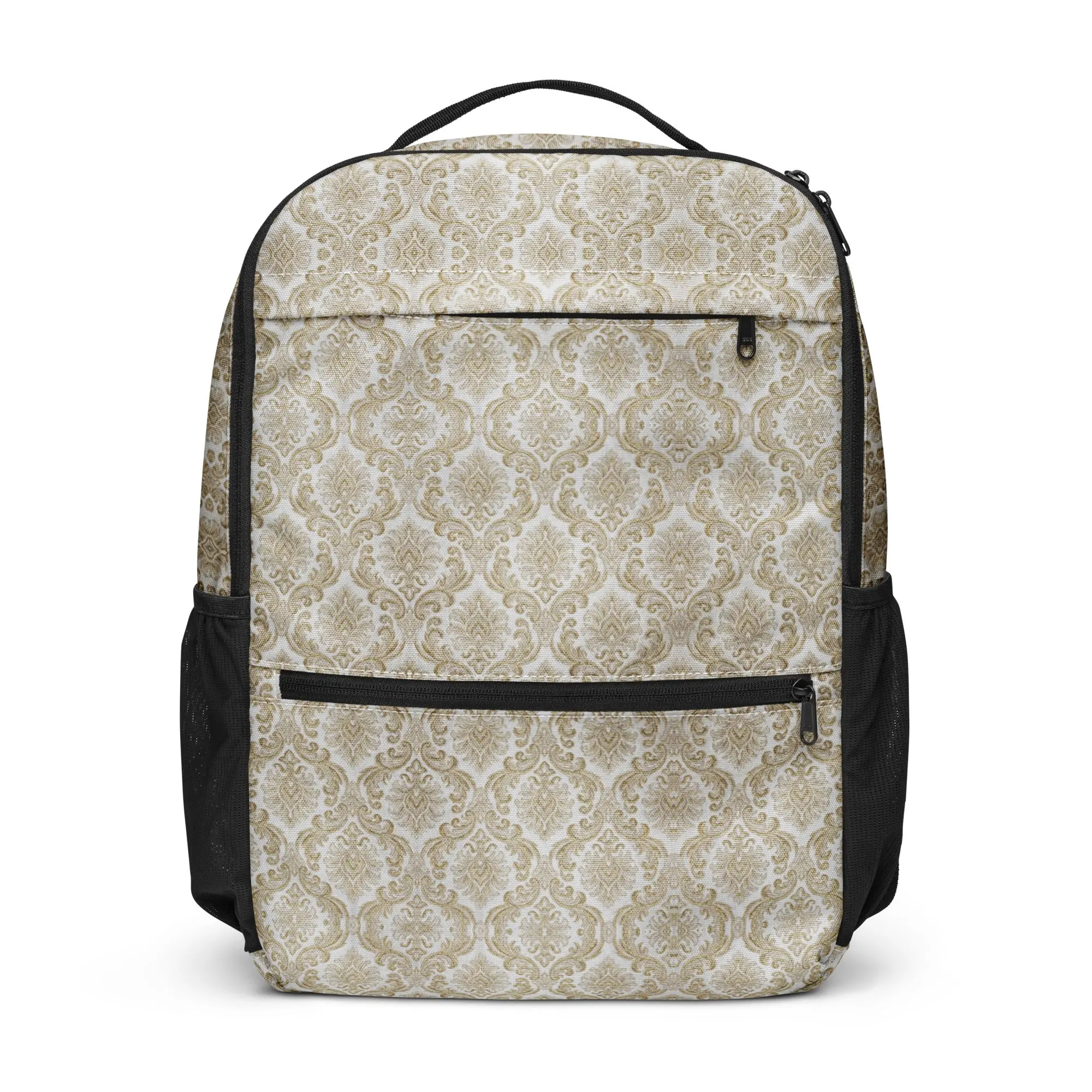 Life Coach Approved White Brocade Utility Backpack