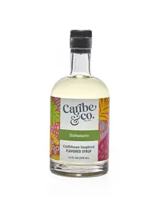 Caribe & Co. Habanero Flavored Syrup - Sweet, Fruity, and Spicy - For Coffee, Cocktails, Seltzer, and more!