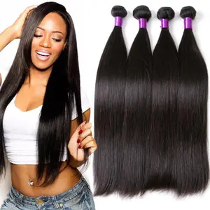 Human Hair Straight Extensions, Brazilian Natural Color, Hot-Selling Fashion Accessory
