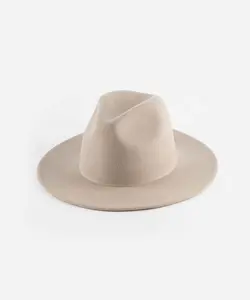 Wes Tall Fedora Hat - Flat Brim, Crafted Design, Stiff and Confident Style