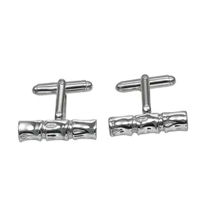Pre-owned Tiffany & Co. Sterling Silver 925 (Ag925) Small Leather Goods Bamboo Silver 925 Cufflinks