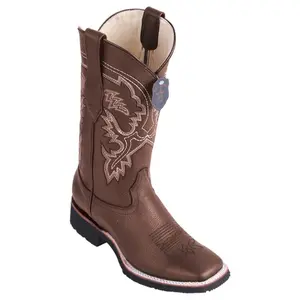 82E2707- Los Altos Boots Men's Wide Square Toe With Eva Sole Pull Up Leather Brown