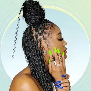 16 Inch Black Long Wavy Braided Lace Wigs for Women, Realistic illusion Hairline Gorgeous Bohemian Style Fluffy Wigs with Baby Hair Bangs, Synthetic Braided Full Lace Wigs for Party, Daily Use, Wigs That Look Like Real Hair, Realistic Illusion Hairline