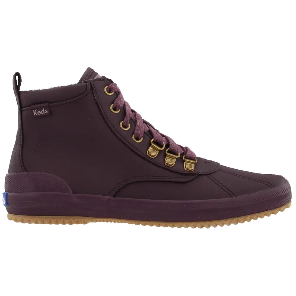 Keds Womens Scout Ii Lace Up Duck Casual Boots Ankle - Red