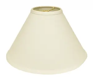 17 in. Ivory Deep Cone Slanted No Slub Lampshade, Egg