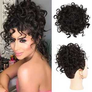 Messy Bun Hair Piece for Women 70g Elastic Drawstring Loose Wave Curly Hair Buns Hair Piece Synthetic Hair Bun Hair Extensions for Women Daily Use