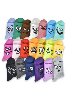 20 Pairs Unisex Funny Cute Emoji Socks, Comfortable Breathable, All-Season Versatile, Perfect for Men and Women, Fun and Stylish Footwear