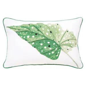 Begonia Leaf Throw Pillow by Valerie