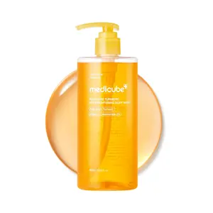[Official Medicube Partner] Kojic Acid Turmeric Brightening Body Wash | Gentle Shower Gel for Uneven Skin | Niacinamide, Vitamin C, AHA/BHA | Deep Cleansing, Hydrating Formula | Easy and Effective, 13.52 fl.oz